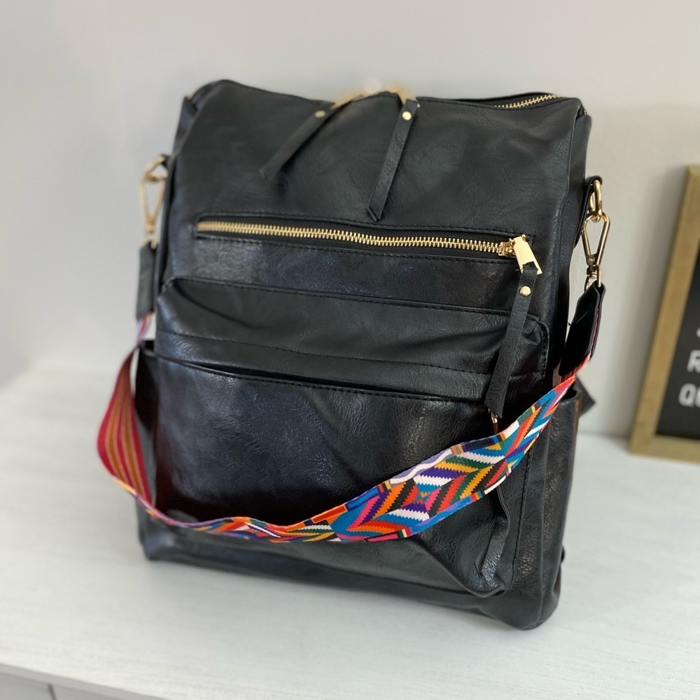 Brand NEW~Camden Bag w/ Metallic Lavender Camo Crossbody Strap 💜💚 - Picture 9 of 11